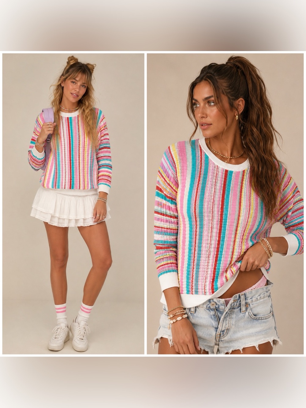Solid and Striped Sweater